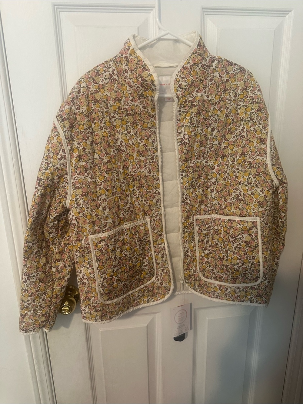 Floral Quilted Jacket - Yellow Multi
